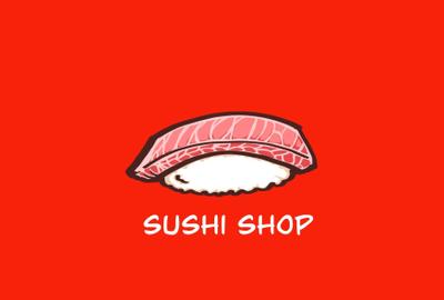 「SUSHI SHOP」販促用ポストカード　　ました