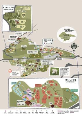 キャンプ場のマップを作成しました