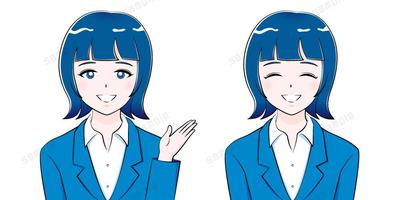 さわやか系女子のキャラクターを作成ました