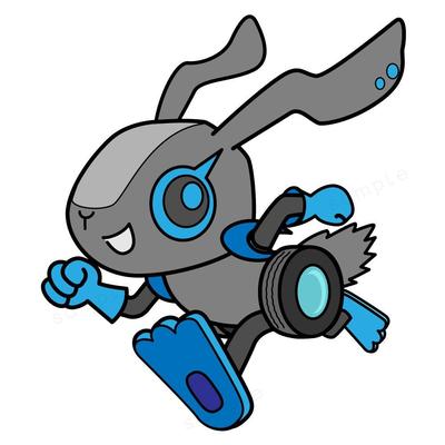 メカうさぎのキャラクターを作成しました