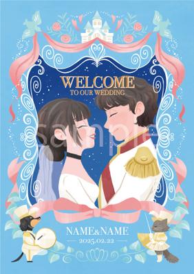 結婚式で使用するウェルカムボードを制作しました