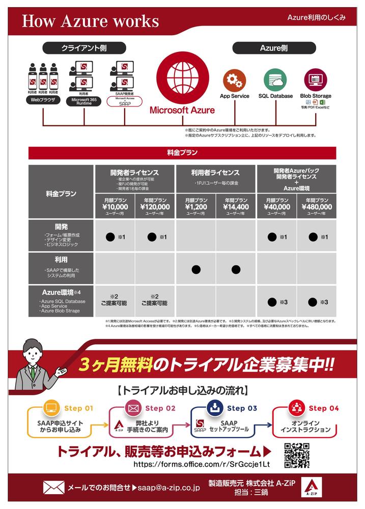 クラウド業務開発ツール案内チラシデザインしました