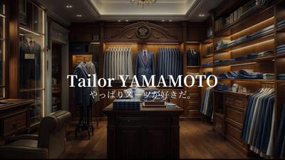 オーダースーツ専門店のバナー画像サンプルを作成しました