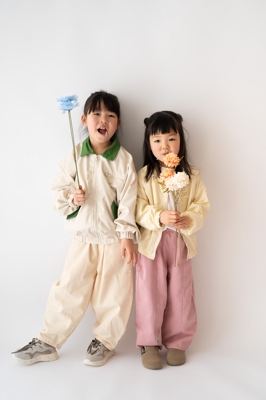 韓国子ども服のECサイトのSNS用の着画写真を撮影しました