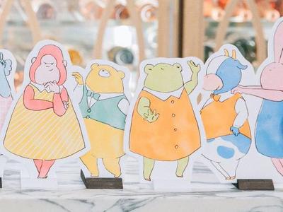 結婚式のポーズイラストボードを作成しました