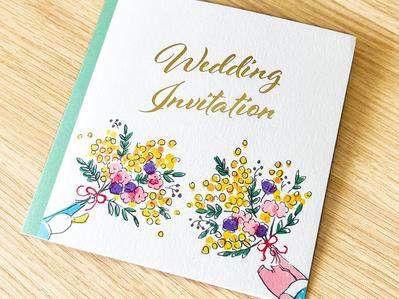 結婚式の飛び出す招待状を制作しました