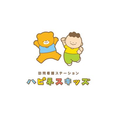 訪問看護ステーション ハピネスキッズ様のロゴ・イラストをデザインしました