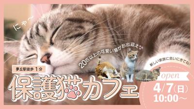 保護猫カフェの紹介バナーを作成しました