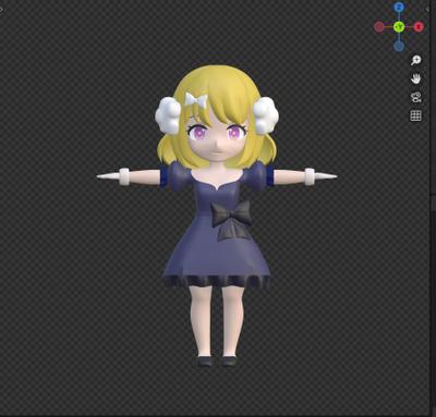 SDキャラクターのモデリングをしました