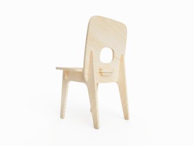 平面木材をカットした家具をデザインしました
