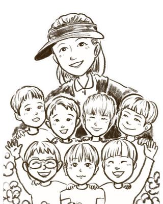 卒園記念に似顔絵を制作しました