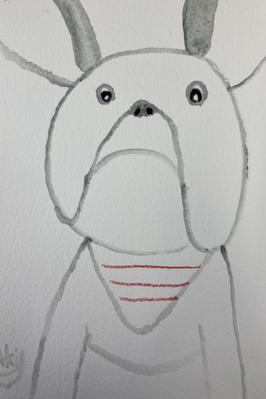 フレンチブルドッグを描きました