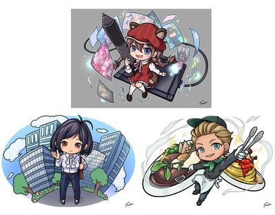 デフォルメキャラクターのサンプルをまとめました