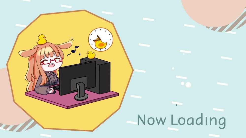 Vtuber氷雪あいね様の配信待機画面＆トランジションを制作しました