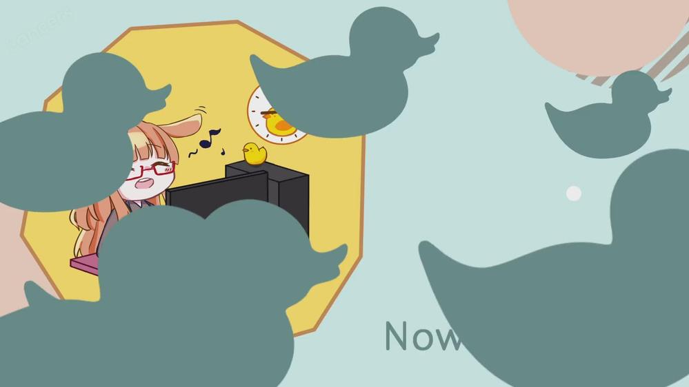 Vtuber氷雪あいね様の配信待機画面＆トランジションを制作しました