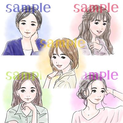 タイプ別の女性イラストを制作させて頂きました