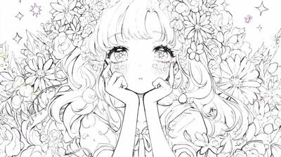 AIでイラスト・塗り絵を作成しました