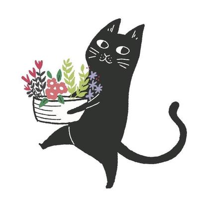 お花屋さんのショップカード用にイラストを作成しました