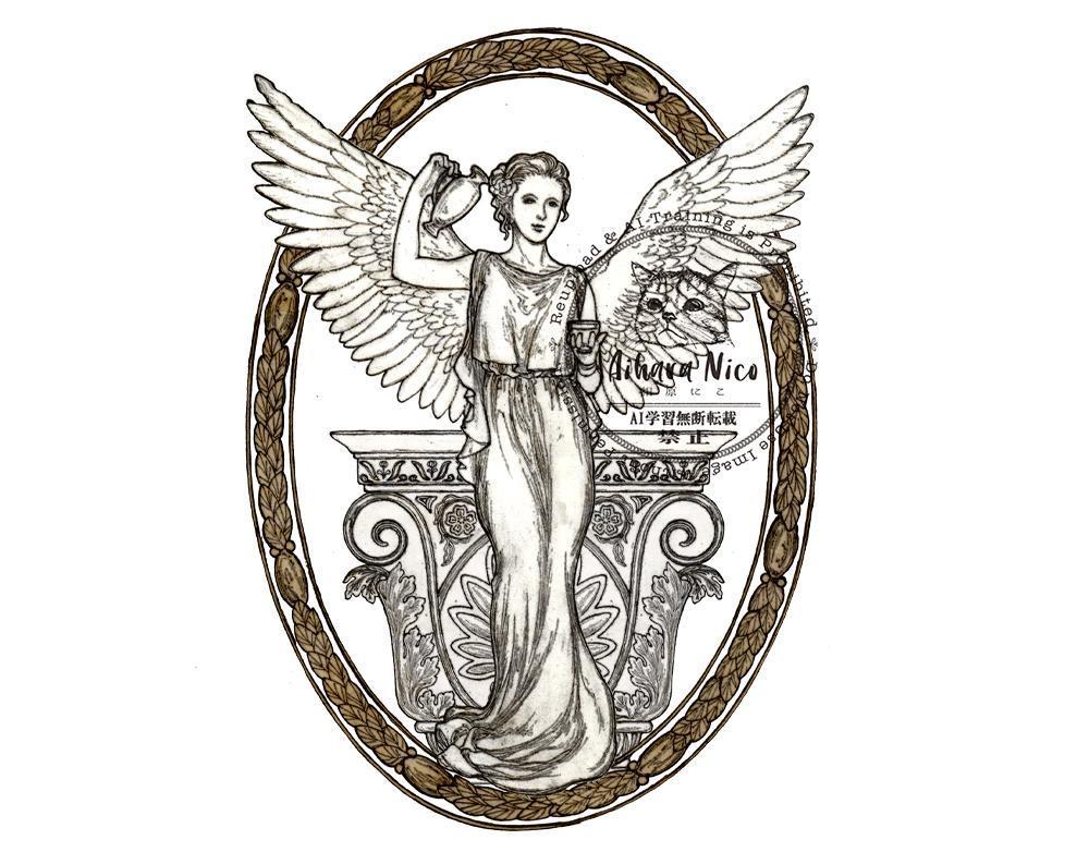 ウイスキーラベル用古代ギリシャの女神イラスト描きました