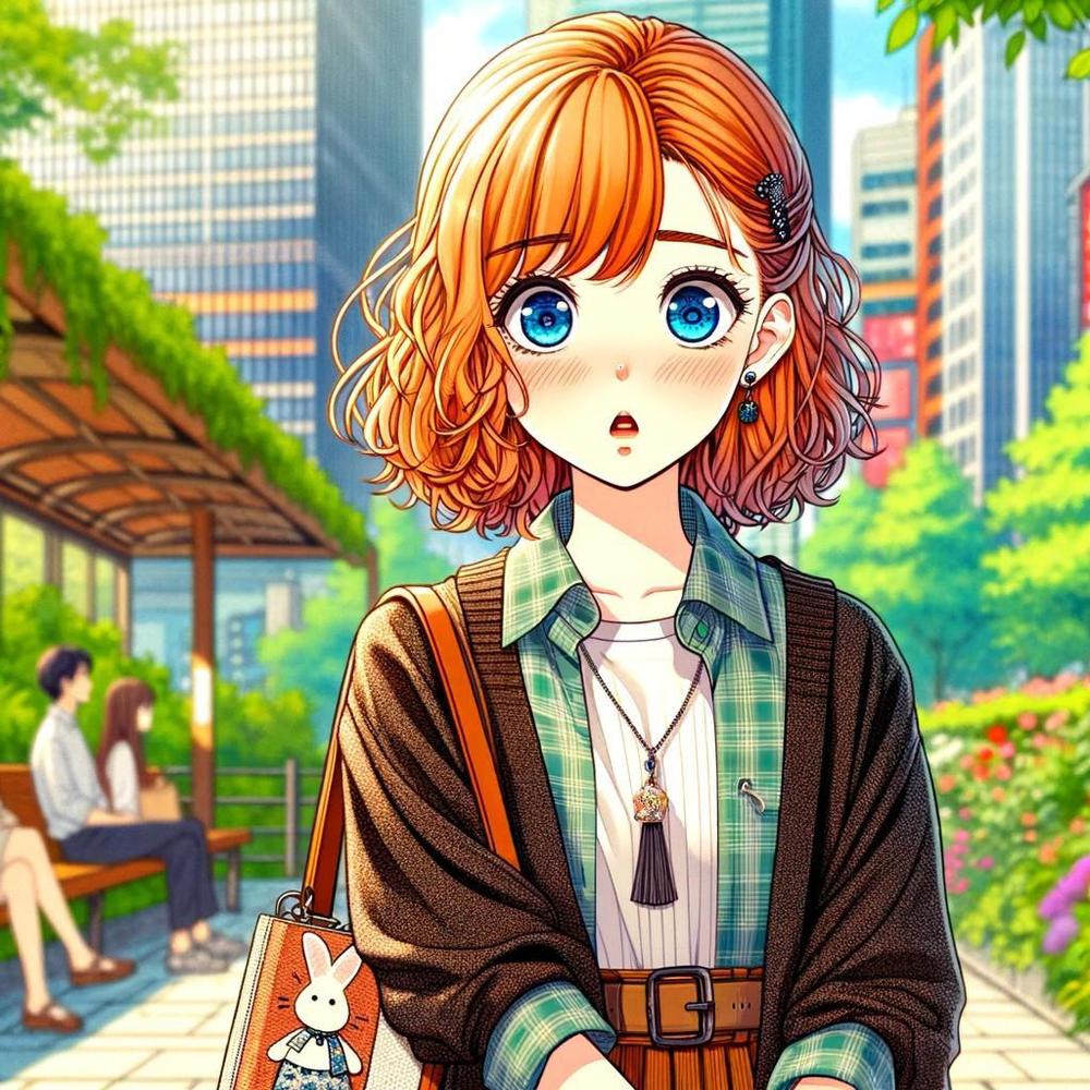 アニメスタイルのキャラクターイラスト アニメスタイルのキャラクターイラストから、シンボリックなロゴ