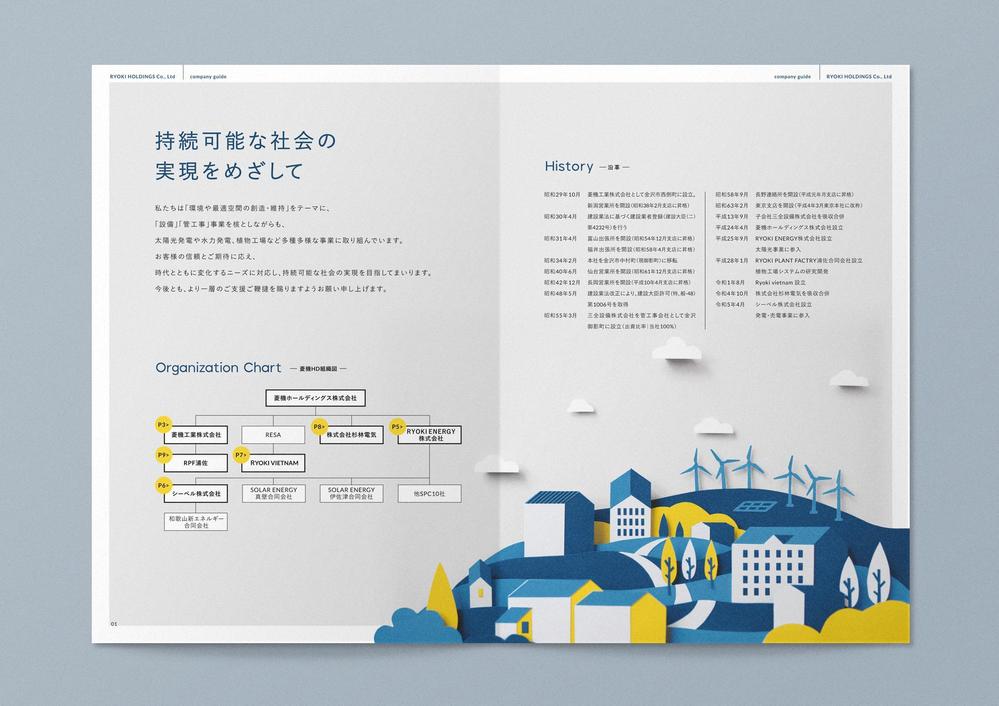 「快適な環境づくり」を使命に、幅広い技術で社会を支える企業様の会社案内を制作しました