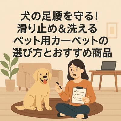 犬の足腰を守るカーペット選び記事を制作しました