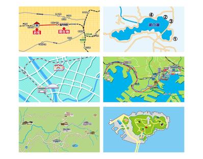 テレビ番組で使われる地図を作成しました