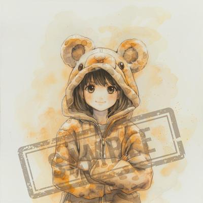 着ぐるみ少女を描きました