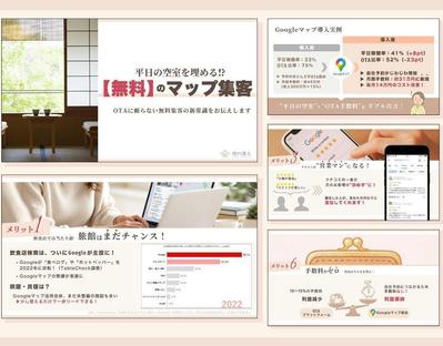 旅館運営のサポートをする企業さまの提案資料の作成をCanvaにて作成しました