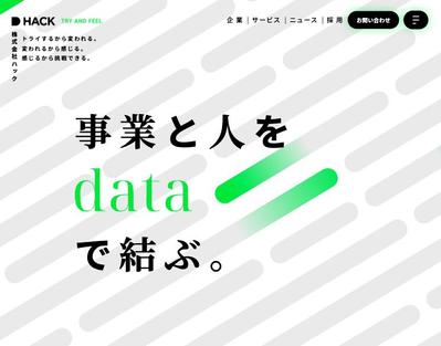 <WordPress>株式会社HACK様のコーポレートサイトを制作しました