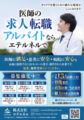 職業紹介事業の雑誌広告のチラシを作成しました