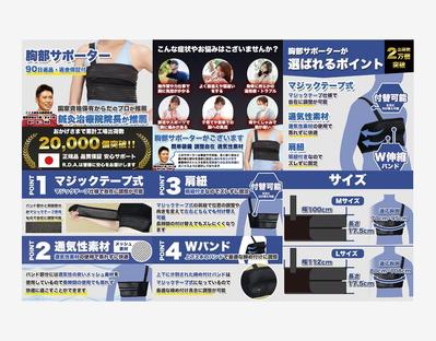 胸部サポーターのAmazon商品画像の制作をしました