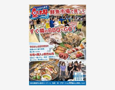海鮮市場宣伝ポスター制作をしました