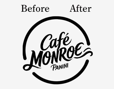 カフェのロゴの高画質化しました