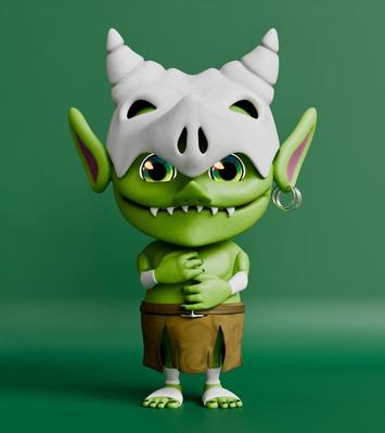 オリジナルキャラクター、ゴブリンのモデリングをいたしました