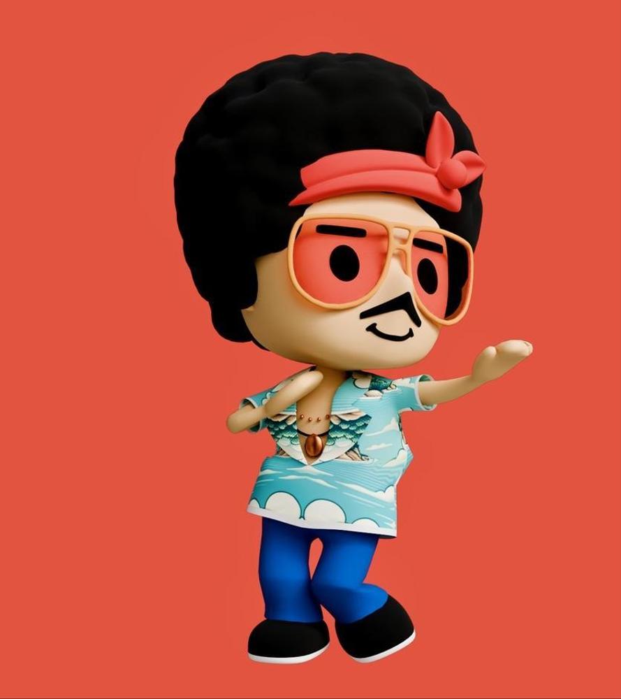 ブルーノ・マーズを題材にキャラクターモデリングしました