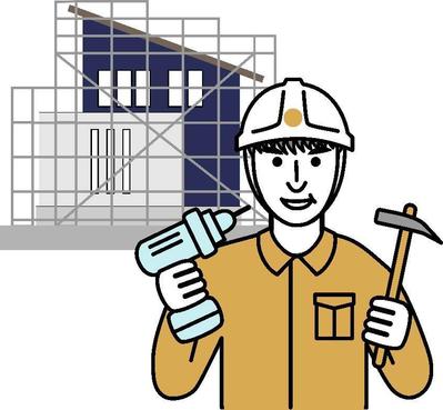 建築工事の内装屋さんのイラストを制作しました