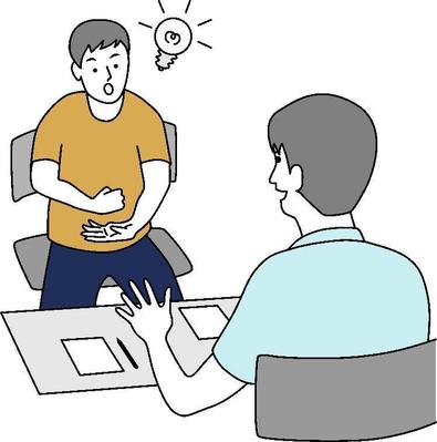 ヒントが閃く人のイラストを制作しました