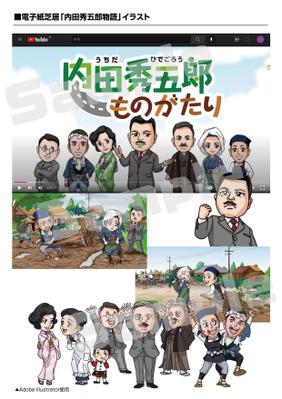 杉並区で活躍した偉人「内田秀五郎」をテーマにした電子紙芝居のイラスト制作を担当しました