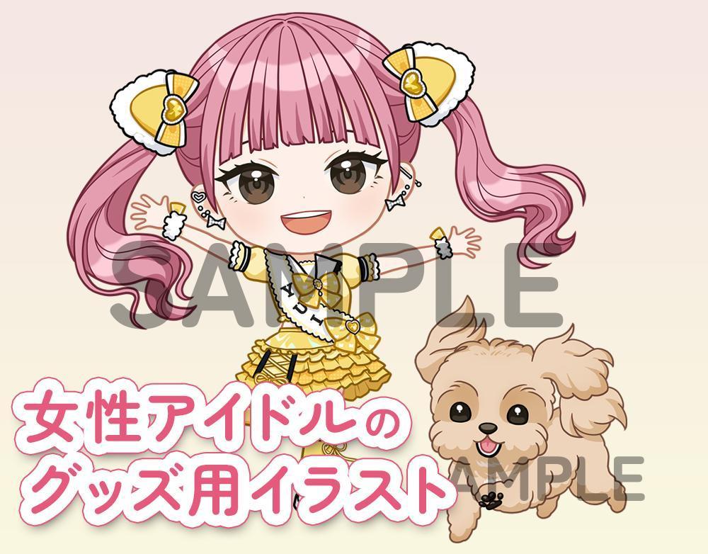 女性アイドルの生誕祭グッズイラストを制作しました