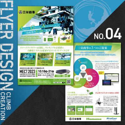 製造業展示会用チラシの制作実績しました