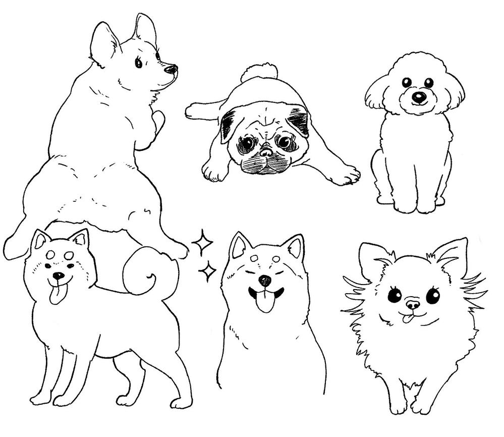 犬のイラストを描きました