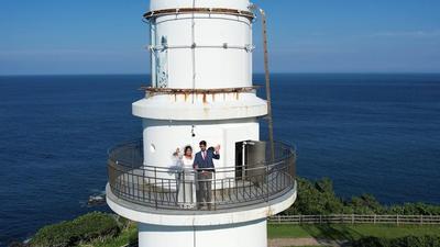 個人からのご依頼で地元某所の灯台公園で催された結婚式の撮影と映像制作をしました