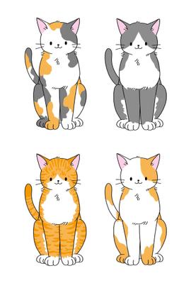 猫のイラストを描きました