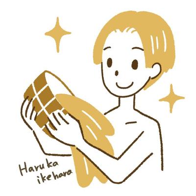 温泉の入浴方法チラシのワンポイントイラストを描きました