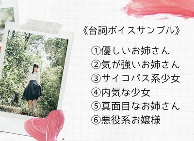 台詞のサンプルをつくりました