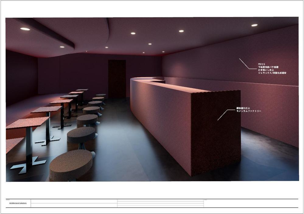 cave cafeの内装デザインからプレゼンテーションまで作成させて頂きました