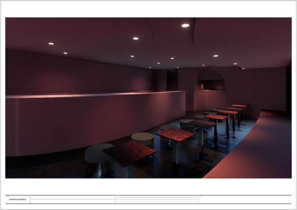 cave cafeの内装デザインからプレゼンテーションまで作成させて頂きました