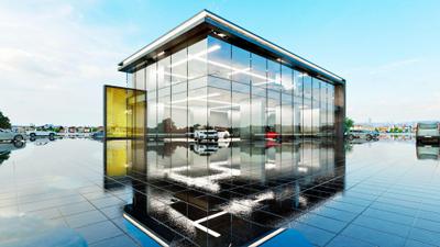 car showroomを制作しphotoshopにてレタッチさせて頂きました