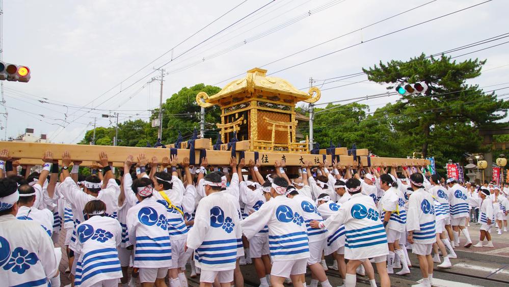 住吉大社の御輿渡御を撮影しました